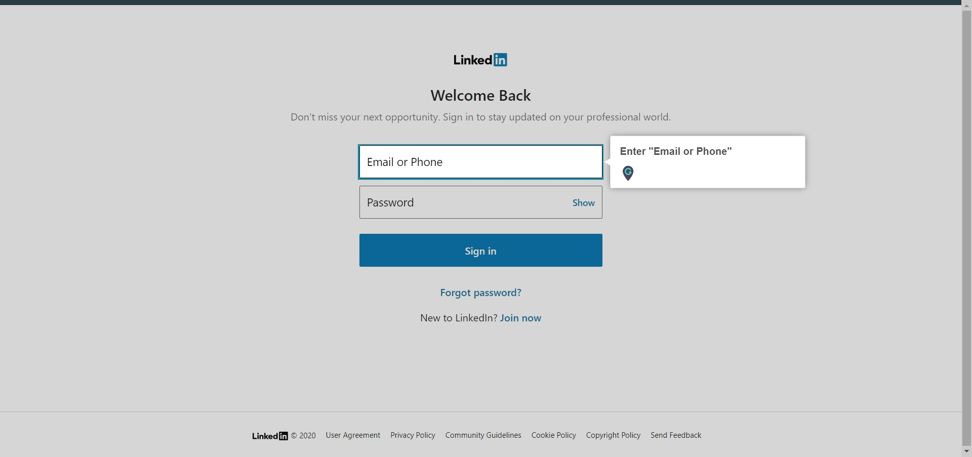 linkedin sign up create account