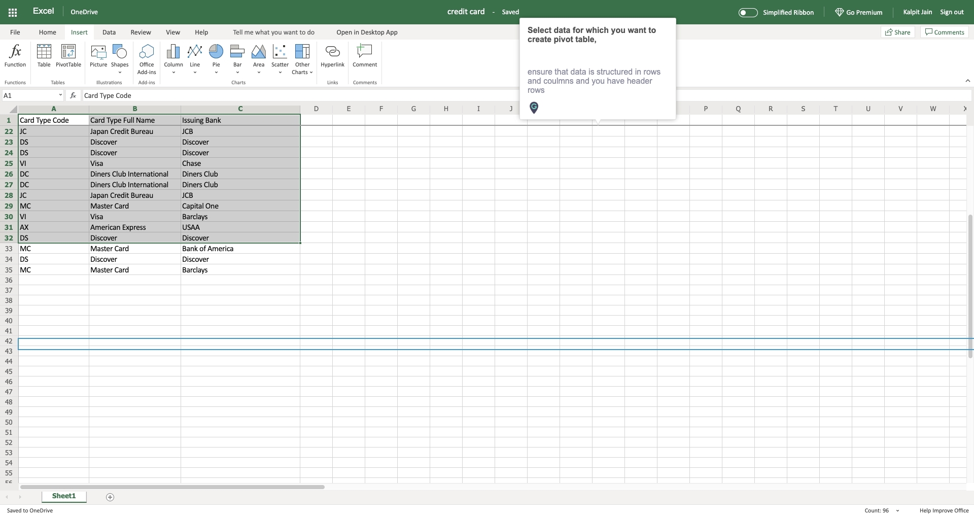 How to Create a Pivot Table in Excel Online