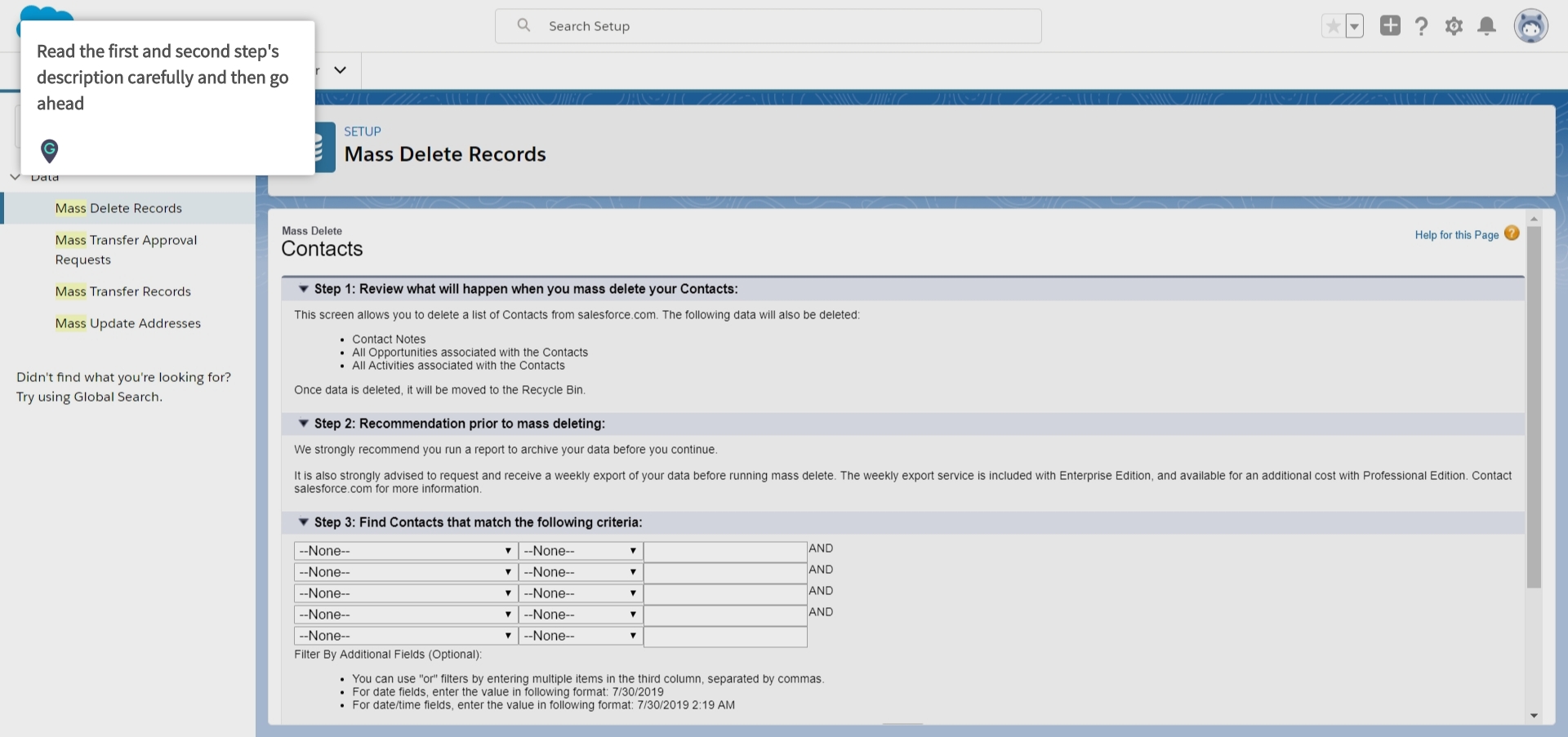 How to delete Mass Contacts in Salesforce Lightning A Guide by MyGuide