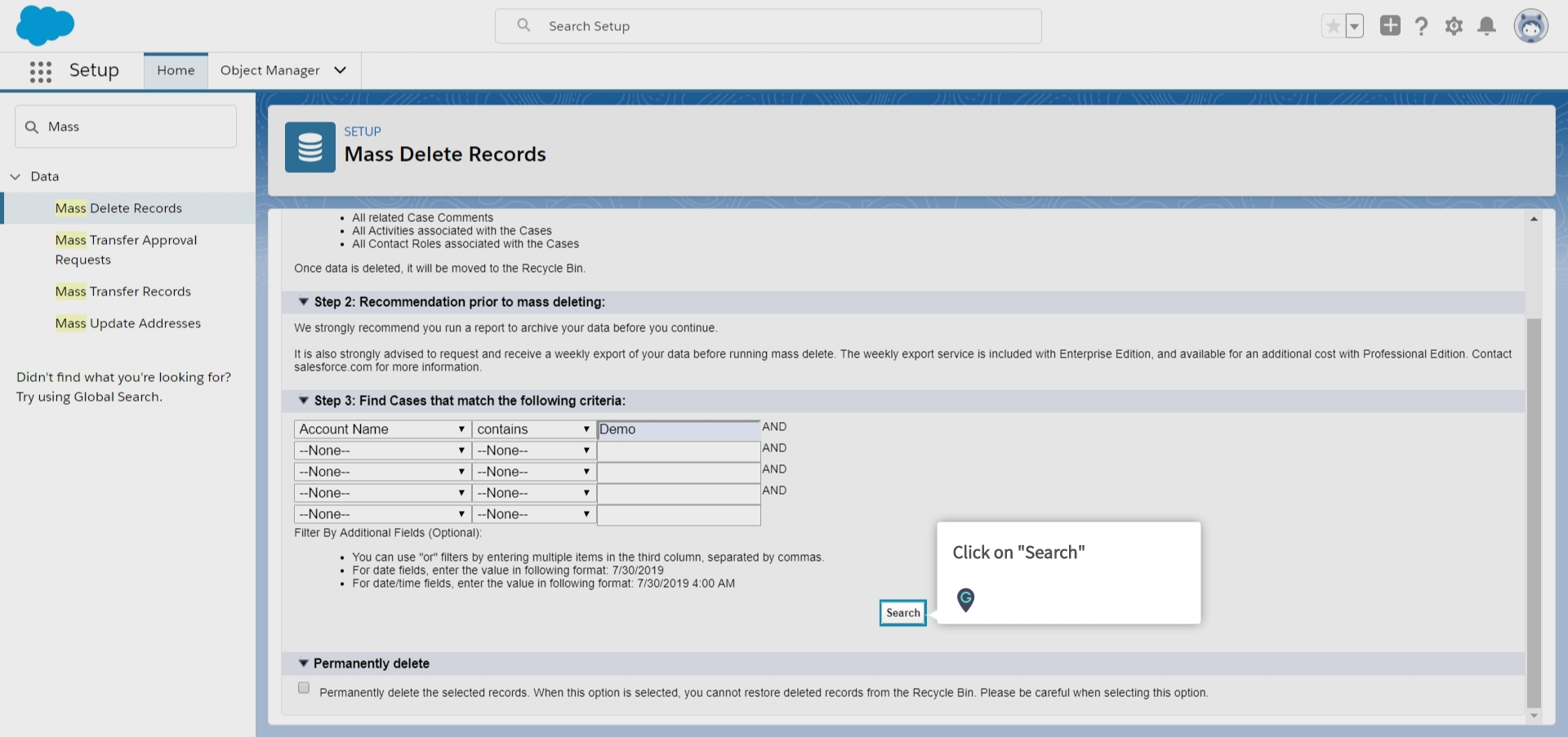 How to delete Mass Cases in Salesforce Lightning A Guide by MyGuide