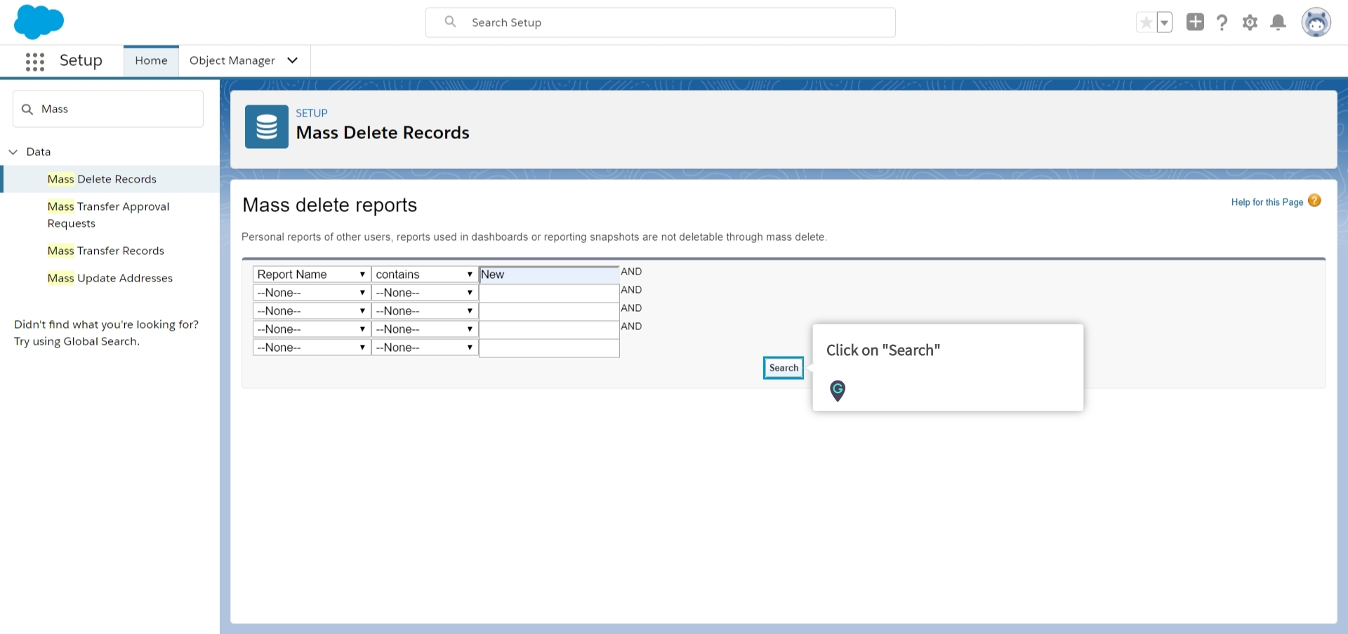 How to delete Mass Reports in Salesforce Lightning A Guide by MyGuide