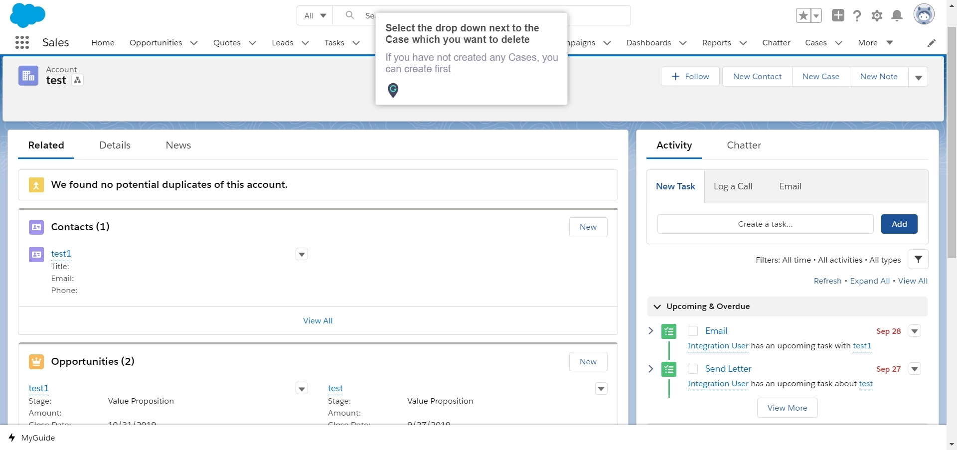 How to delete a Case under Accounts in Salesforce Lightning A Guide