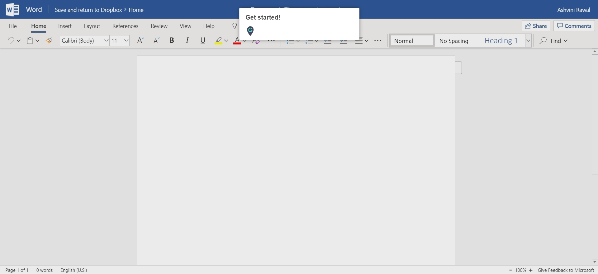 add dropbox as a place in word on a mac