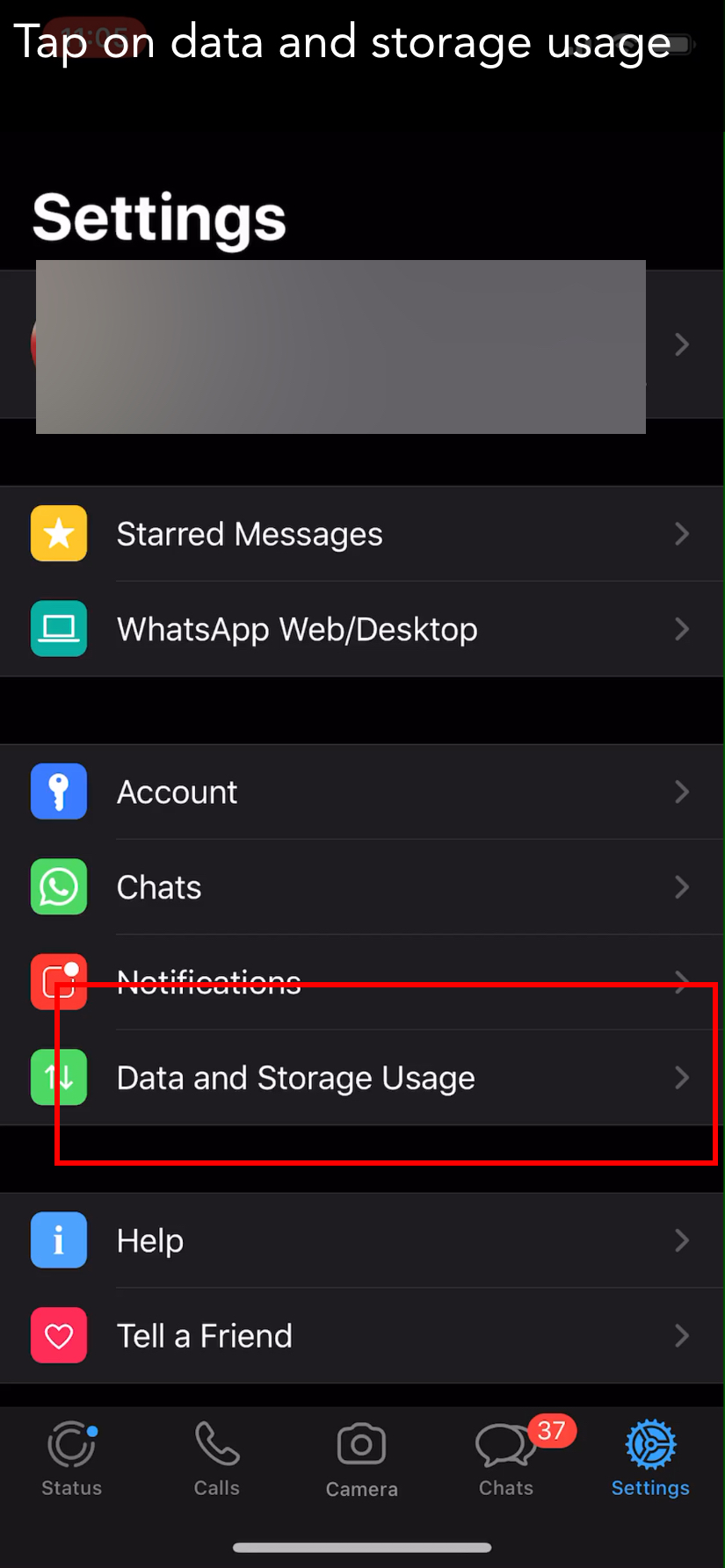 How to check and delete storage on whatsapp mobile app using iPhone A