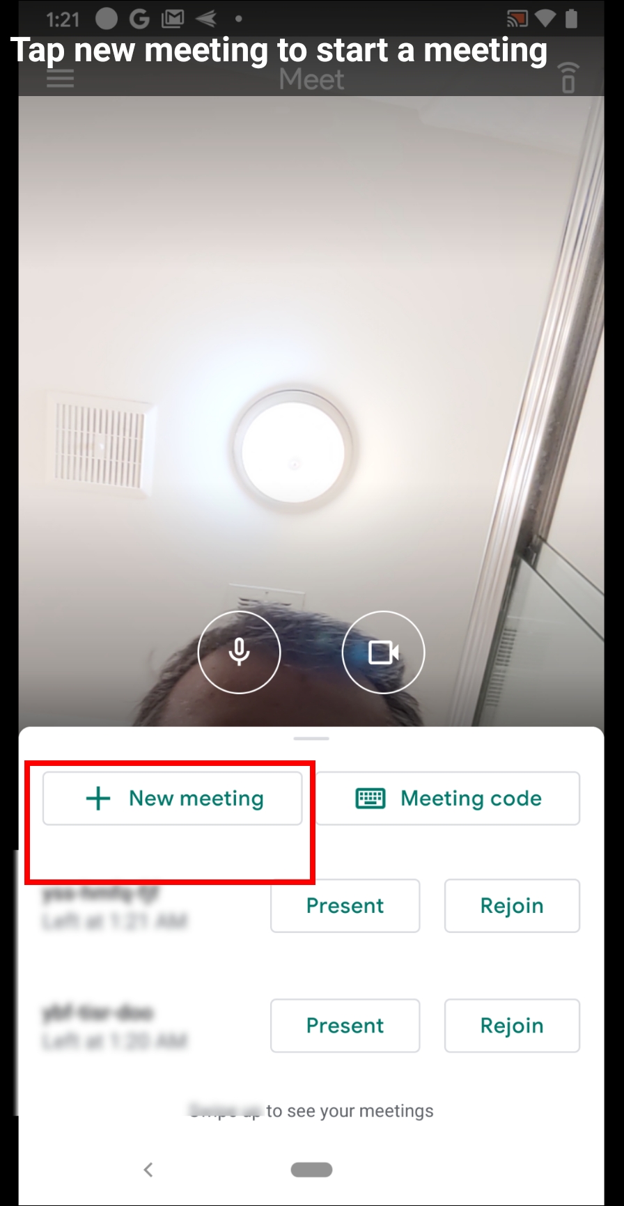 how to switch camera in Google meet Android app | A Guide by MyGuide