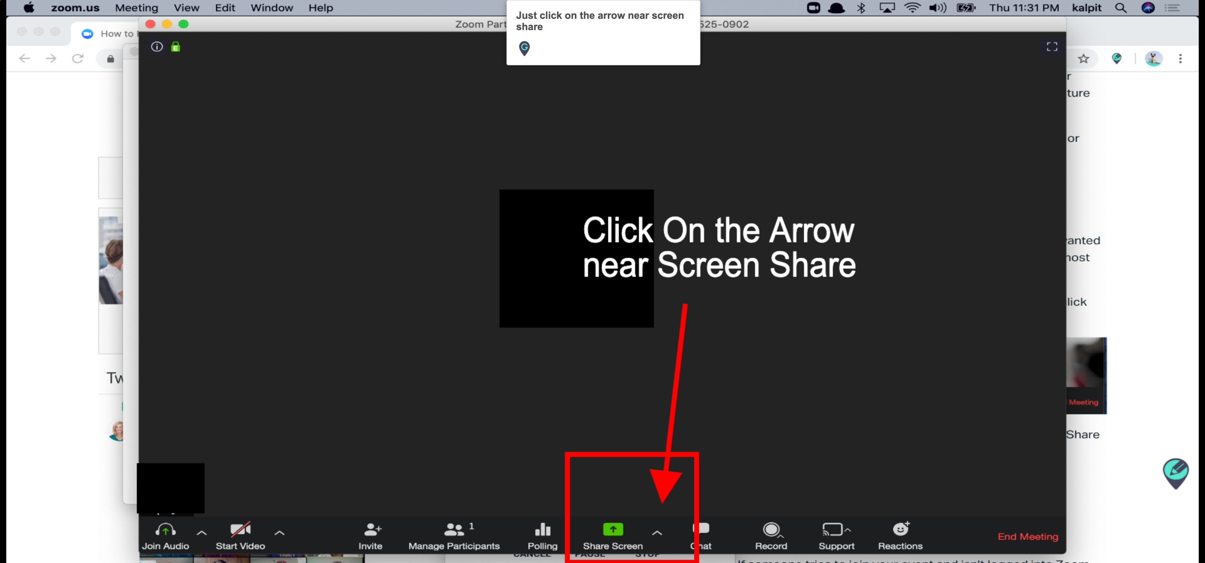 how to share screen on zoom