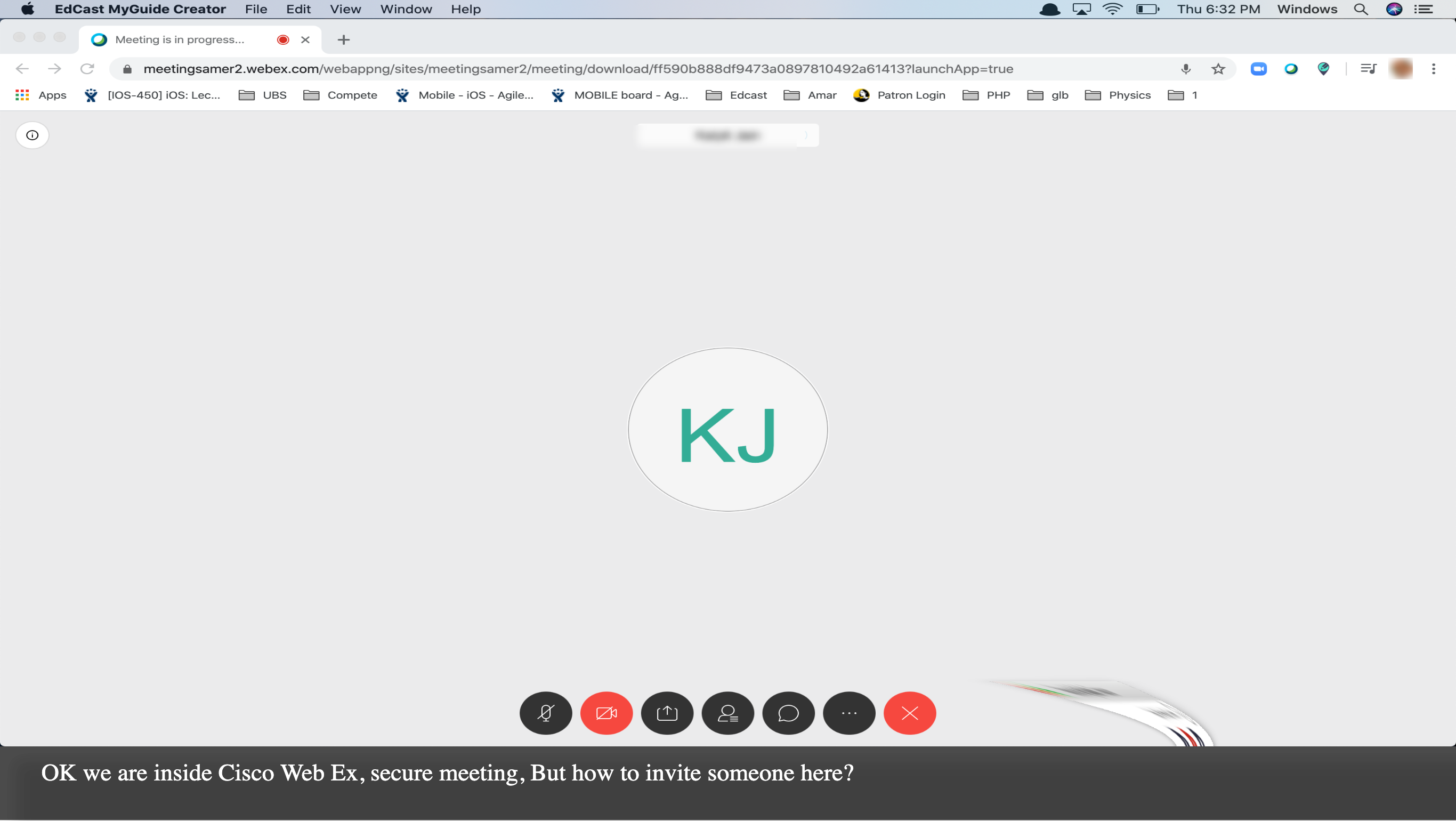 How to quickly find Cisco Ex meeting ID, link, invite others and