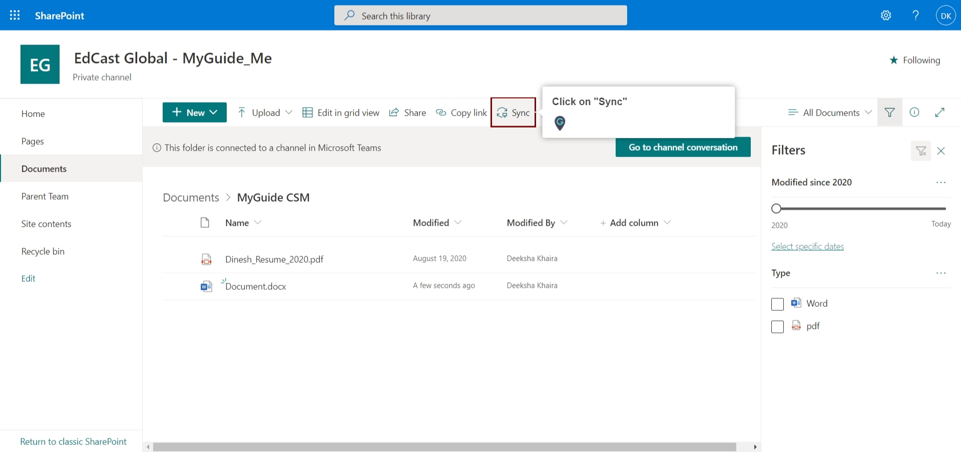 Syncing a SharePoint Library to Your Computer A Guide by MyGuide